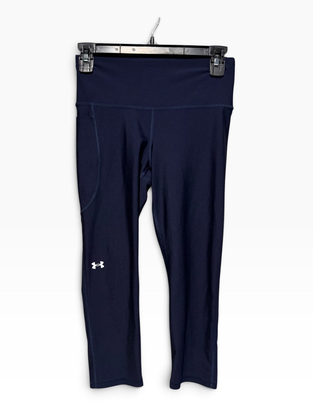 Under Armour Navy Leggings with White Logo